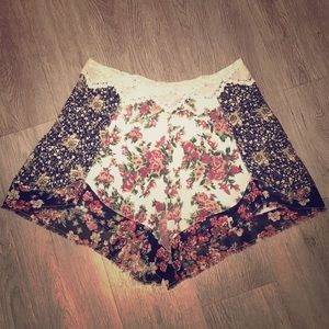Blush Floral Patch Shorts
